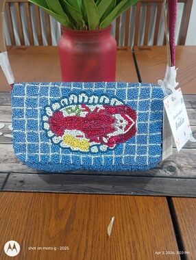 Brand NEW RELEASE LOBSTER BEADED BAG WITH Butter  CHARM MADE IN INDIA Viral